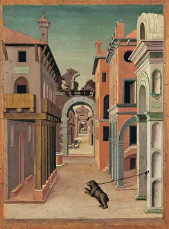 Emilia Romagna Prints: attributed Serlio Sebastiano, City View (Scenography)