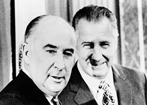 Spiro Prints: Atty. Gen. John Mitchell (left) and VP Spiro Agnew announced program fight street crime and burglary