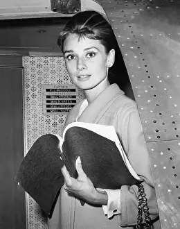 Script Prints: Audrey Hepburn, with her script for BREAKFAST AT TIFFANY'S