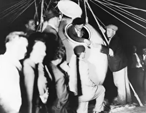 Auguste Prints: Auguste Piccard inside the nacelle that carried him into the stratosphere on August 18