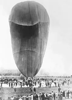 Switzerland Prints: Auguste Piccard's failed in first attempt to make 10 mile ascension to the stratosphere