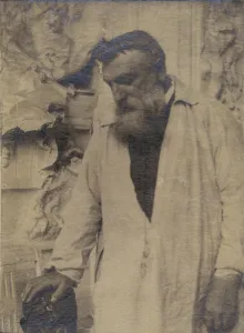Sculptor Prints: Auguste Rodin (1840-1917), French sculptor, photograph by Gertrude Kasebier, 1906