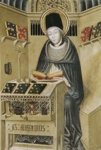 Augustine Prints: AUGUSTINE, Saint (354-430). Anonymous work from the Catalan School