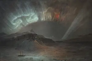 Ship Prints: Aurora Borealis, c. 1865, by Frederic Edwin Church