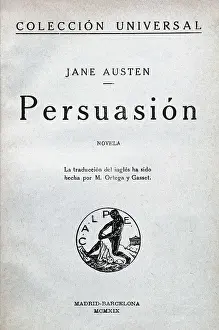 Foreground Prints: AUSTEN, Jane (1775-1817). Spanish edition of 'Persuasion' by Jane Austin (c)