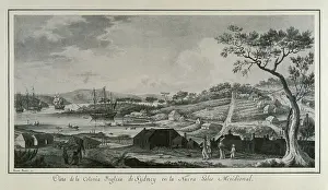 Harbors Prints: Australia (18th c.). English colony of New South Wales