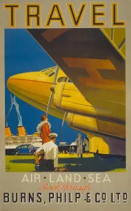 Graphic Design Prints: Australian poster reads, Travel-air