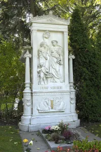 Viennese Prints: AUSTRIA. Vienna. Cemetery. Tomb of Franz Schubert