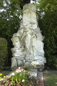 Viennese Prints: AUSTRIA. Vienna. Cemetery. Tomb of Johann Strauss