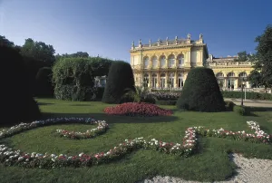 Viennese Prints: AUSTRIA. VIENNA. Vienna. Gardens and Kursalon concert hall (1867)