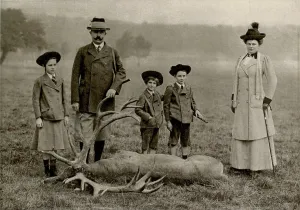Ferdinand Prints: Austrian Archduke Franz Ferdinand in a hunting scene with his family