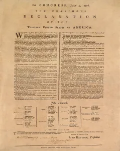 Document Prints: An authenticated copy of the Declaration of Independency