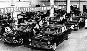 Red China Prints: Automobiles just off the production line in Changchun, in Northeast China