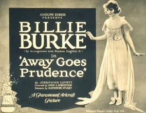 Billie Prints: AWAY GOES PRUDENCE, Billie Burke on title lobbycard, 1920