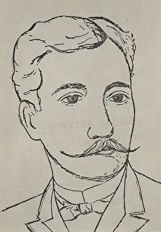 AZEVEDO, Aluisio de (1857-1913). Brazilian writer. Drawing. - J. Bedmar/Iberfoto/Everett Collection (348007)**US SALES ONLY**