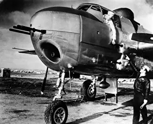 Leather Jacket Prints: B-25 Mitchell bomber, used against the Germans during World War II