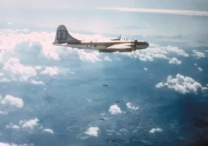 Propeller Prints: B-29 bombing a target in North Korea