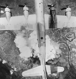 Explosions Prints: B-29 Superfortress over Osaka, Japan on June 1