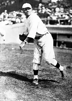 Pitching Prints: Babe Ruth (1895-1948), American Baseball player