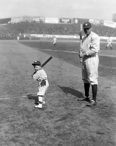 Ruth Prints: Babe Ruth and mascot, 1922