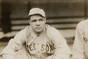 George Herman Babe Prints: Babe Ruth when he played for the Boston Red Soxs, ca. 1919. (BSLOC_2015_17_22)