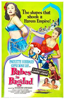 Chains Prints: BABES IN BAGDAD, US poster, from left: Paulette Goddard, Gypsy Rose Lee, 1952