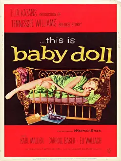 BABY DOLL, Carroll Baker on US poster art, 1956