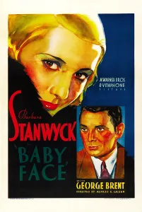 Brent Prints: BABY FACE, poster art, from left: Barbara Stanwyck, George Brent, 1933