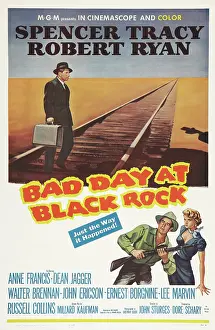 1955 Movies Prints: BAD DAY AT BLACK ROCK, US poster art, Spencer Tracy, Robert Ryan, Anne Francis, 1955