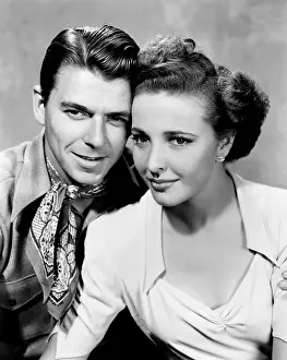 Laraine Prints: THE BAD MAN, from left, Ronald Reagan, Laraine Day, 1941