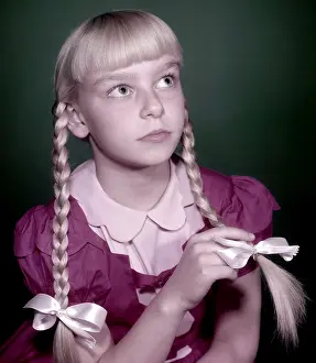 Braids Prints: THE BAD SEED, Patty McCormack, 1956