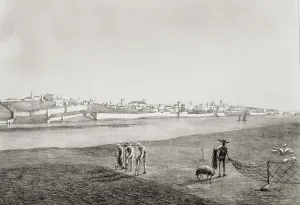 Populations Prints: Badajoz (1812). Litography. SPAIN