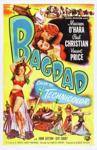 Images Dated 11th June 2013: BAGDAD, US poster, Maureen O'Hara, Paul Christian, (aka Paul Hubschmid), 1949