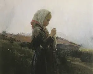 BAIXERAS i VERDAGUER, Dionis (1862-1943). Haciendo media. 1888. Central detail. Romanticism. Orientalism. Oil on canvas. SPAIN. Barcelona. National Art Museum of Catalonia. - P