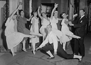 Modern Prints: Ballet Russe dancers practicing in New York City, c. 1915-20