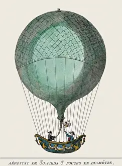 Globes Prints: Balloon. Engraving. It leaved in 14th January