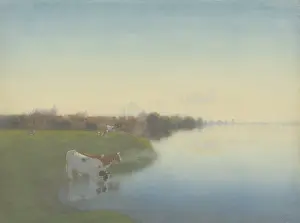 Brush Prints: Bank of the river IJssel near Hattem