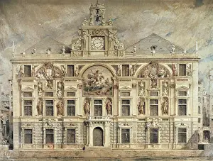 Banks Prints: Bank of San Giorgio in Genoa (16th c)