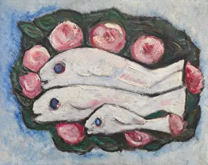 Shapes Prints: BANQUET IN SILENCE, by Marsden Hartley, 1935-36, American painting, oil on canvas