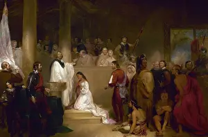 Alexander Prints: BAPTISM OF POCAHONTAS, by John Gadsby Chapman, 1839, displayed in the U.S. Capitol Rotunda