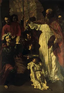Baptism Prints: Baptism of Valerian, by Paolo Finoglio