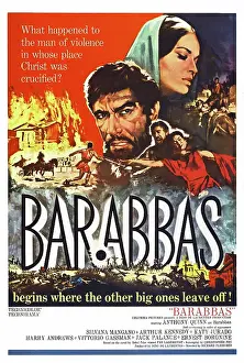 Mangano Prints: BARABBAS, US poster, from left, Anthony Quinn, Silvana Mangano, 1962
