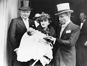 Kurt Prints: Barbara Hutton Haugwitz-Reventlow holds her son Lance after his christening in London
