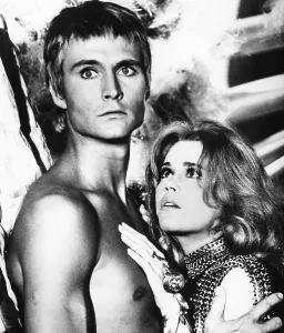 John Phillip Prints: BARBARELLA, from left: John Phillip Law, Jane Fonda, 1968