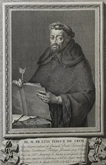 Friars Prints: BARCELoN, Juan (1739-1801). Portrait of Fray Luis de Leon