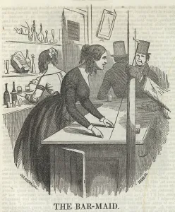 Waitress Prints: A Barmaid in 1850s New York City earned her living at the expense of her reputation