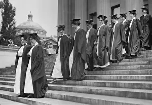 Students Prints: Barnard College graduates in procession