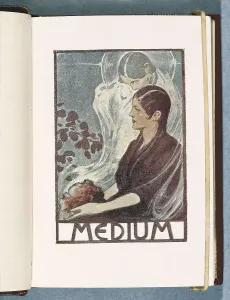 BAROJA NESSI, Po (1872-1956). Illustration "Medium" for the edition of "Cuentos" of Po Baroja published in Madrid in 1919. Engraving. SPAIN. Barcelona
