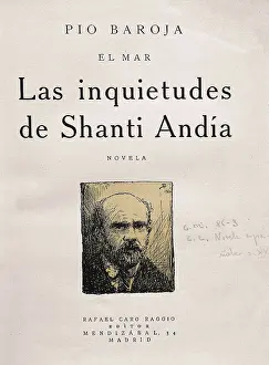 Pio 1872 1956 Prints: BAROJA NESSI, Po (1872-1956). Frontispiece from the novel 'The Restlessness of Shanti Andia' of Baroja