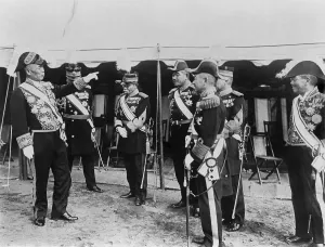 Dress Uniforms Prints: Baron Tanaka, Japan's Premier (left) and other members of the cabinet